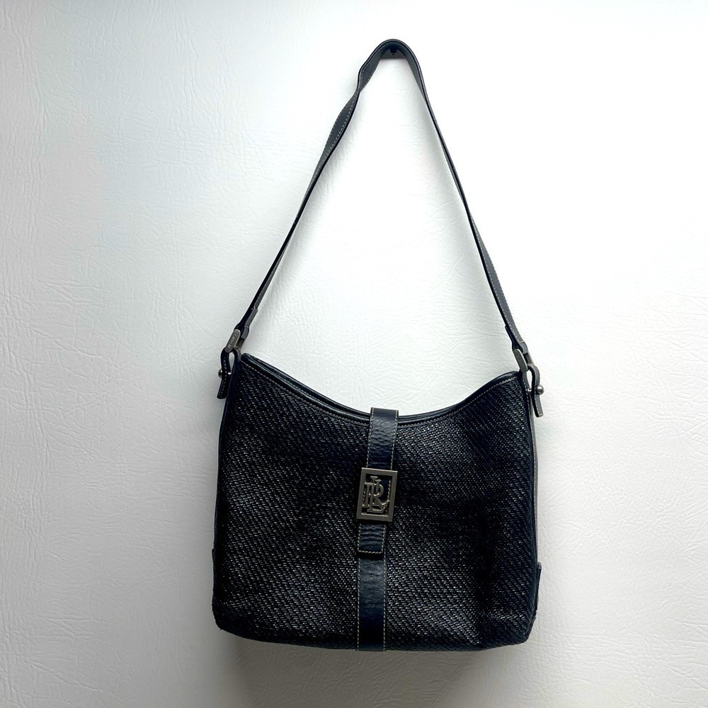 Lauren Ralph Lauren Y2K straw shoulder bag